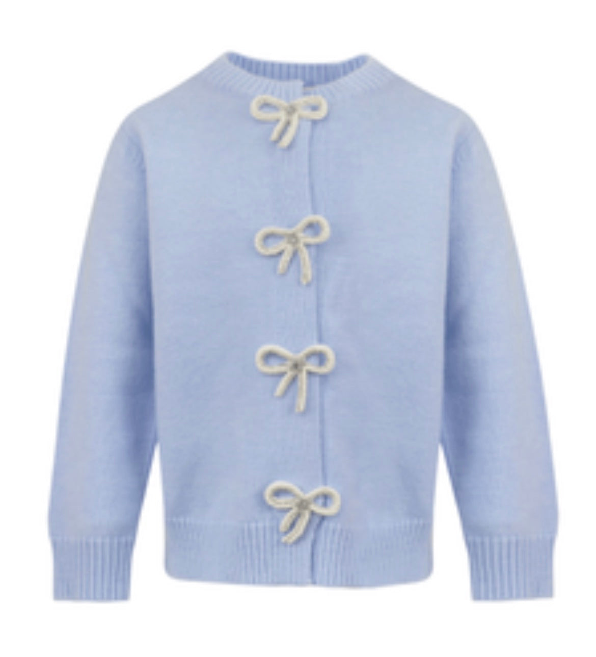 Azure Crystal Bow Cardigan