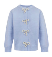 Azure Crystal Bow Cardigan