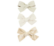 Lou Lou & Company Bow 3 Pack: Ivory Clips