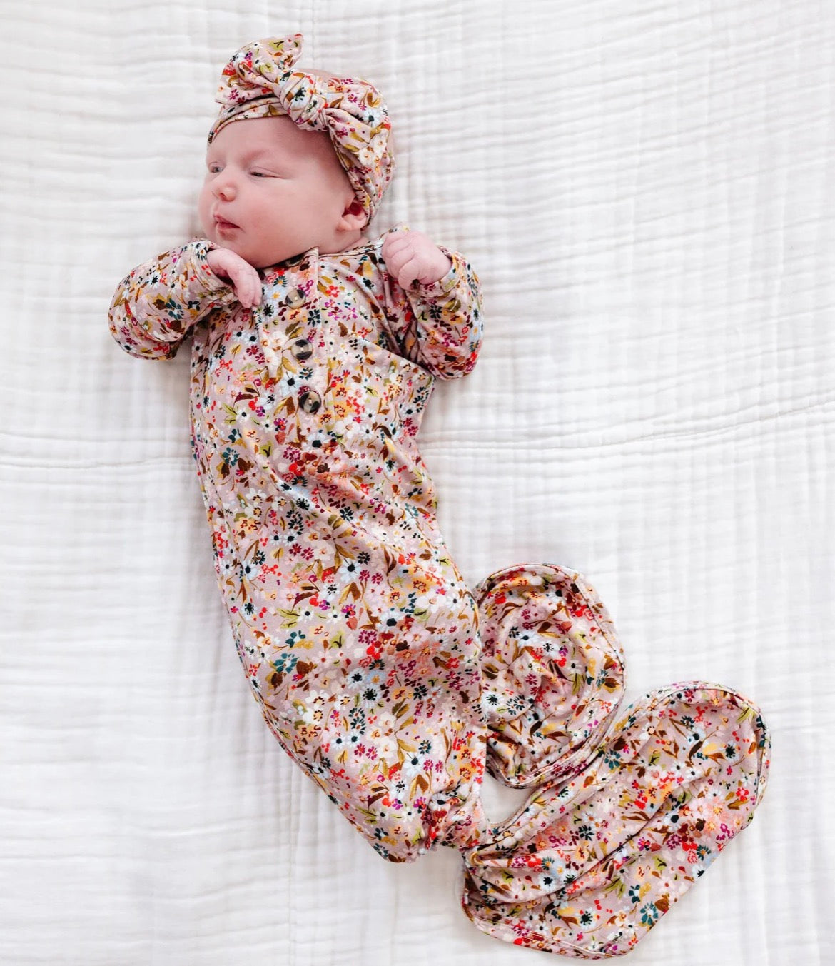 Model Wearing Lou Lou & Company Penelope Knotted Gown
