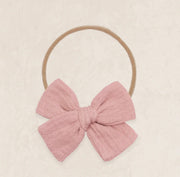 Lou Lou & Company Adventure Bow Headband- Mauve Pink