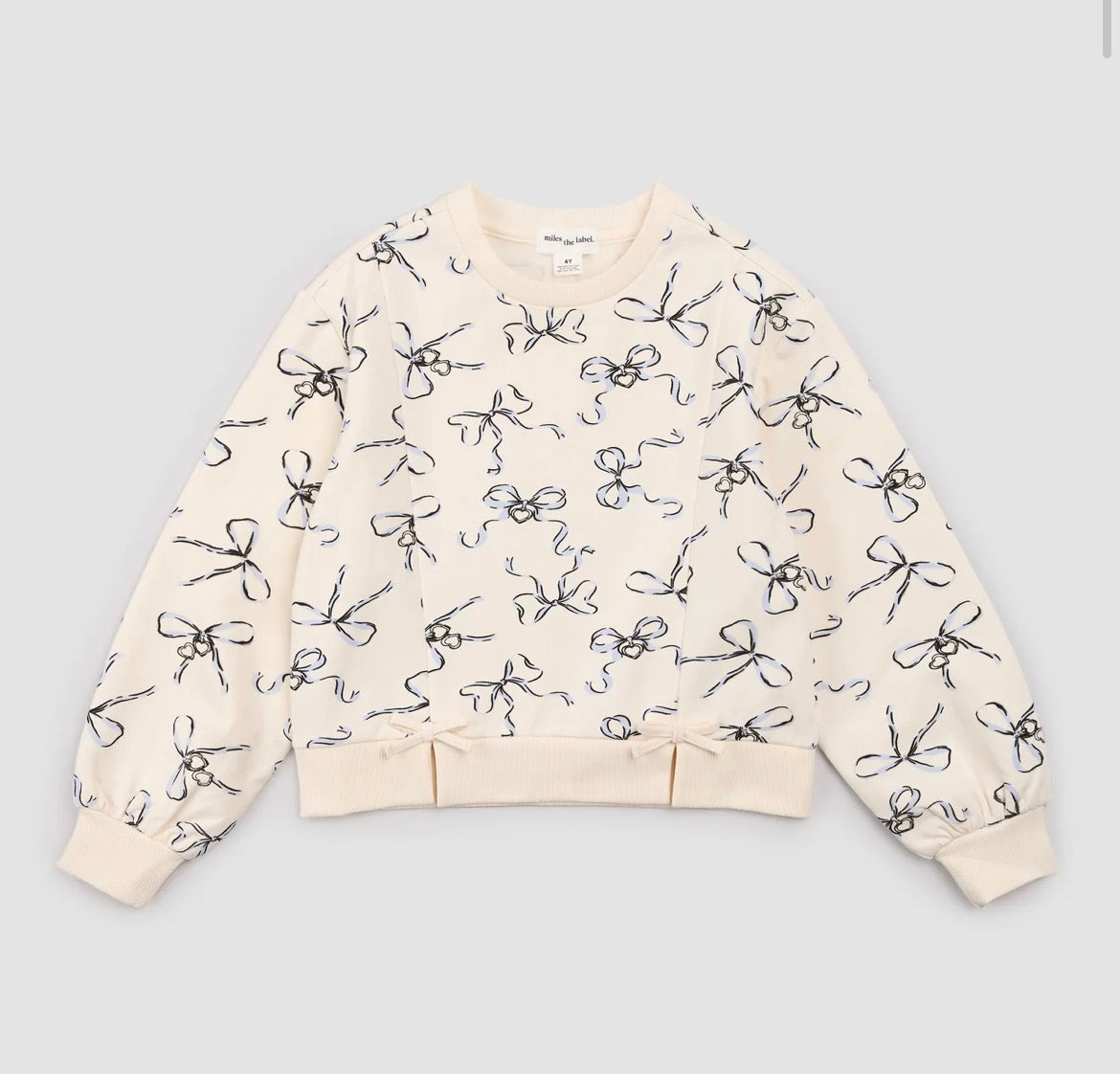 Miles The Label Bow Locket Sweatshirt & Skirt Set