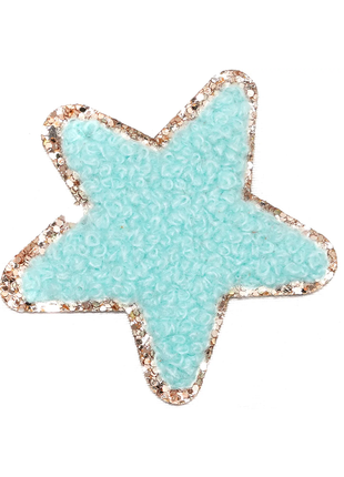Chenille Star Patch (Aqua)