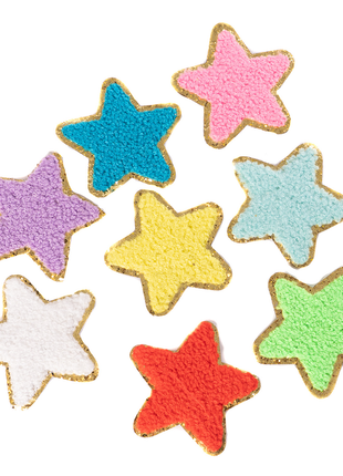 Becco Bags Chenille Star Patches (Assorted Colors)