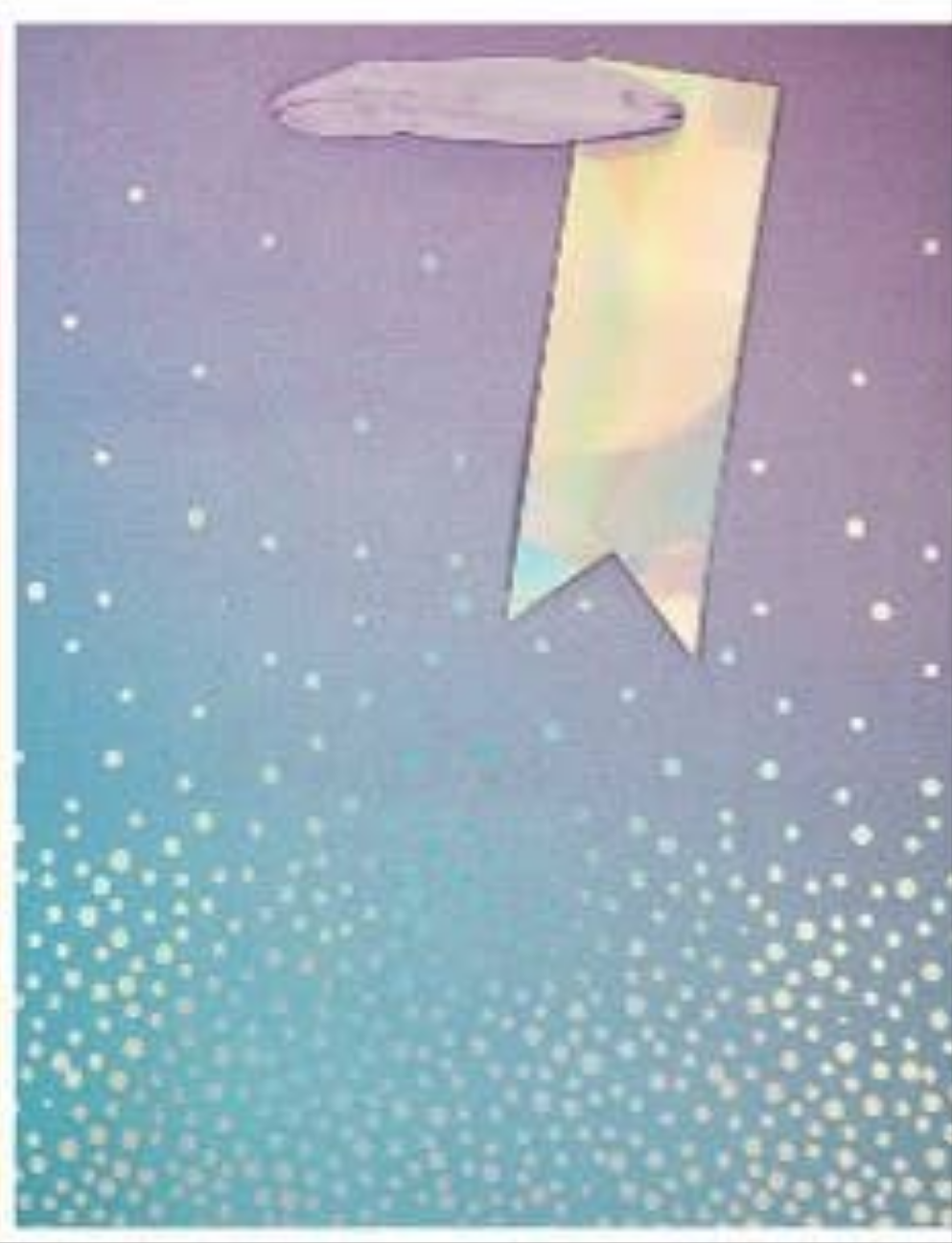 Angels Craft Everyday Gift Bag - Pastel Ombre Color with Sliver Dot Ombre Purple