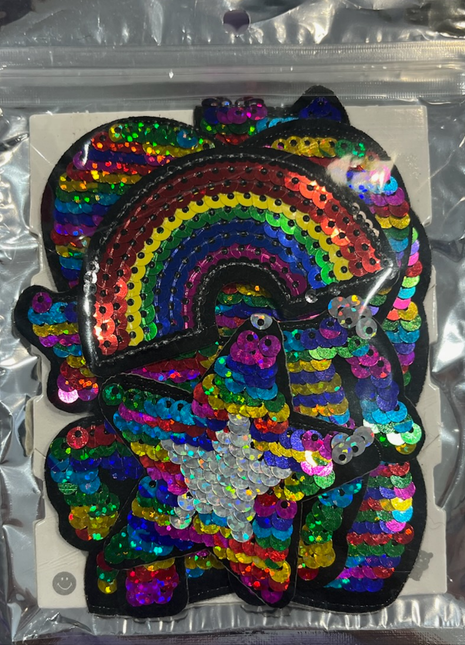 Rainbow Sequin Patch Pack