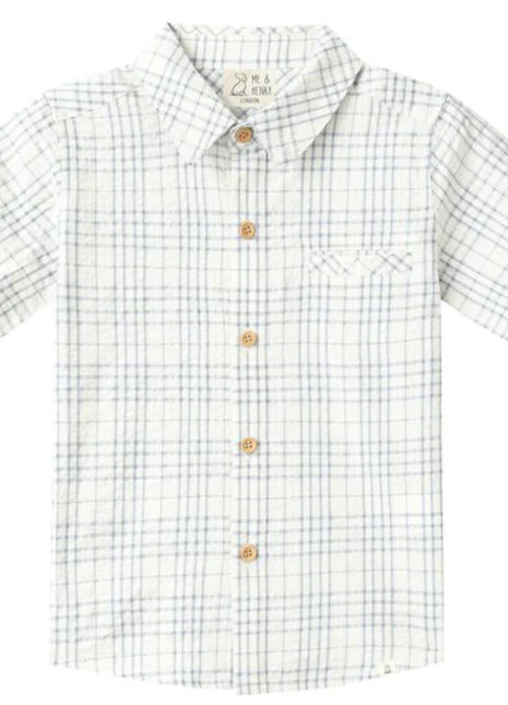 Me & Henry Newport Woven Shirt - Chambray/Cream Plaid