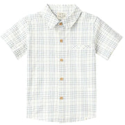 Me & Henry Newport Woven Shirt - Chambray/Cream Plaid