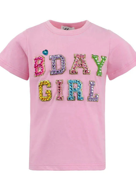 Lola And The Boys PINK BIRTHDAY GIRL GEM T-SHIRT