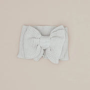 Pine Kids Ribbed Knit Bow Headband - Oat