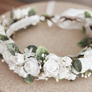A Little Lacey Aria Girls White Flower Crown