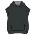 Relaxed Sleeveless Hoodie - Iron