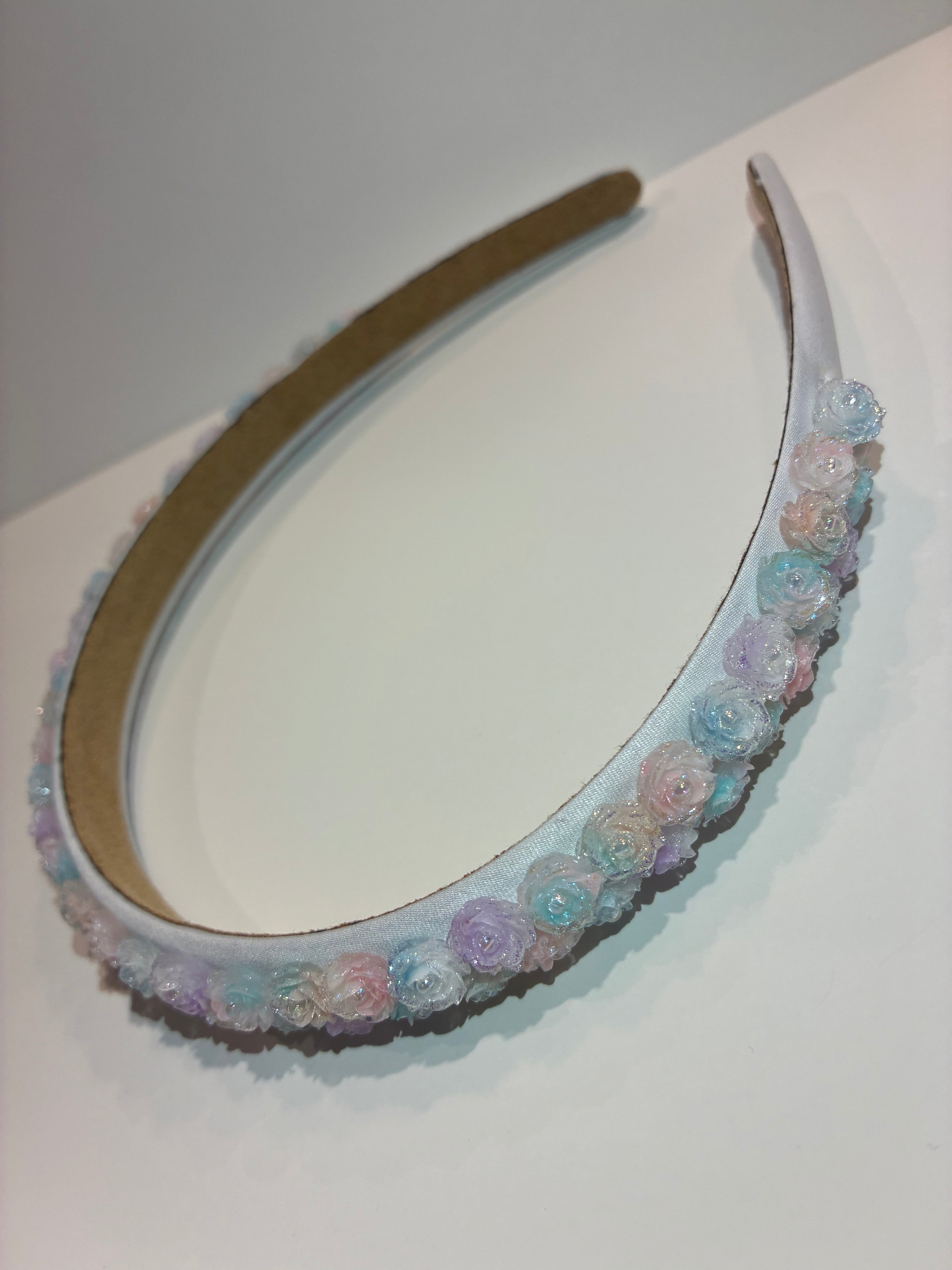 Bari Lynn Pastel Rose Charm Headband