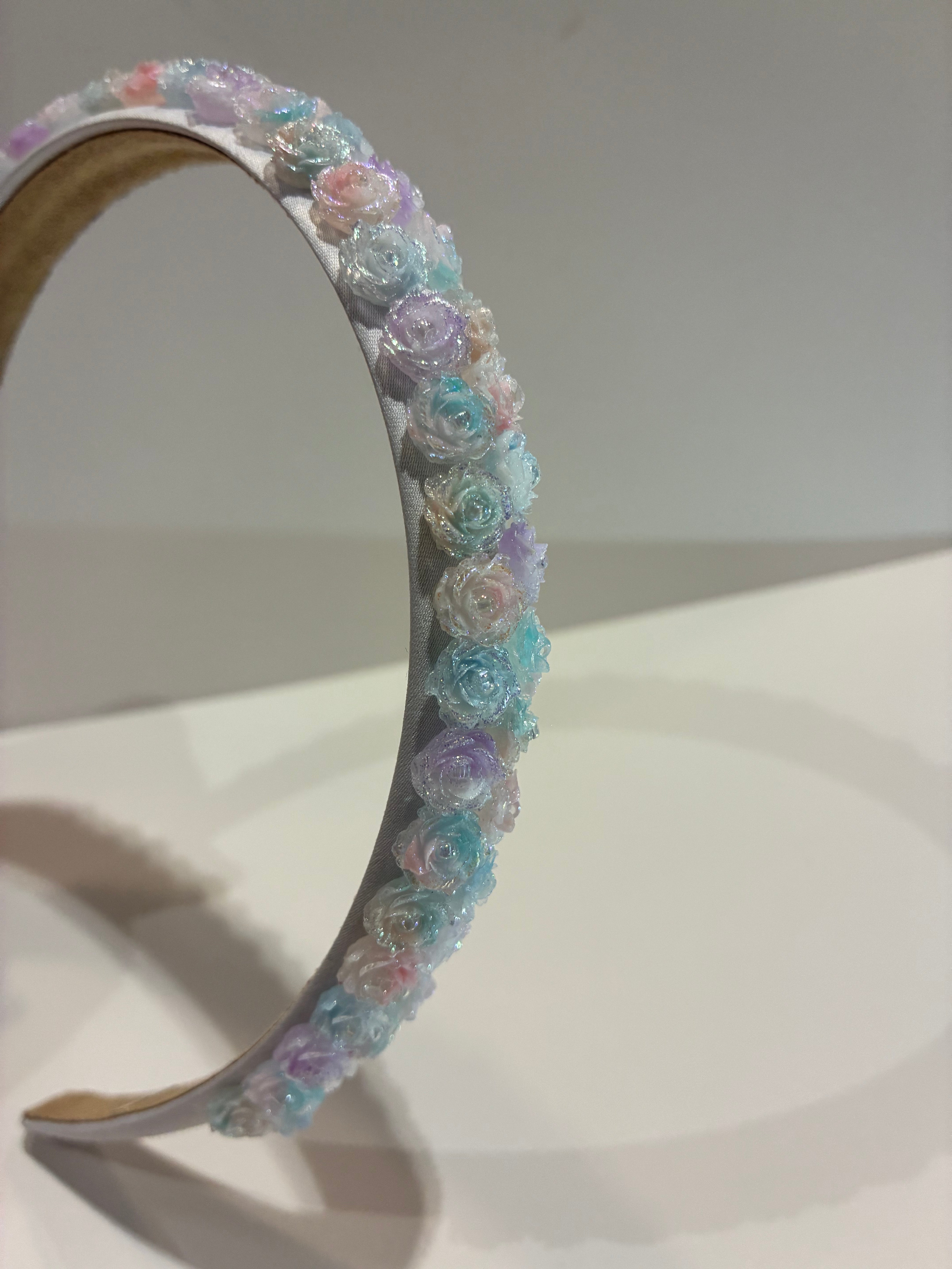 Bari Lynn Pastel Rose Charm Headband