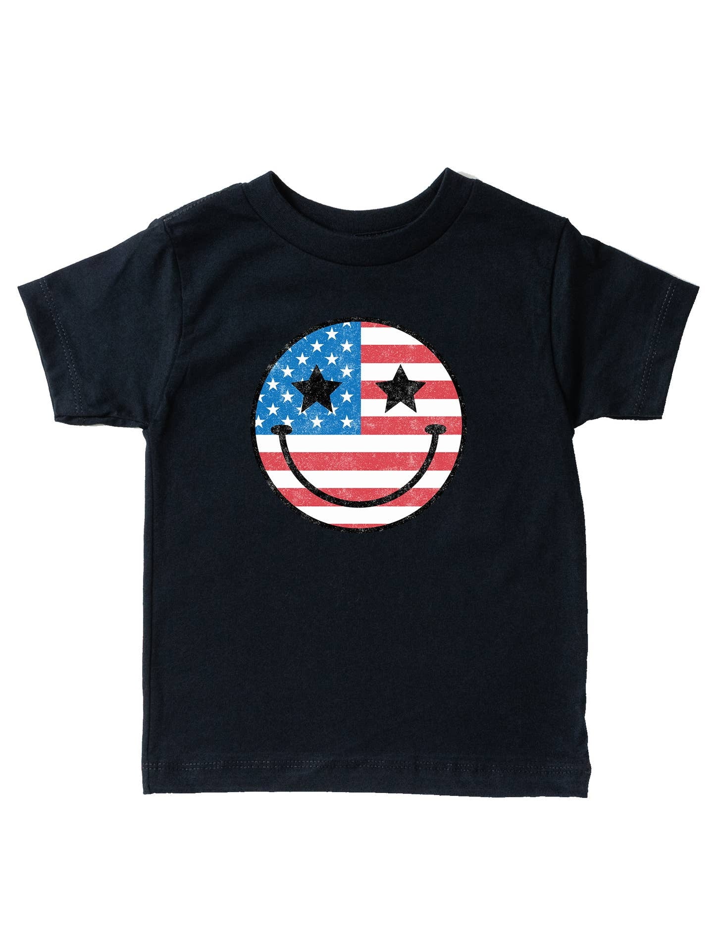 Holland Ave Kids Patriotic Fourth of July Smiley Graphic Tee