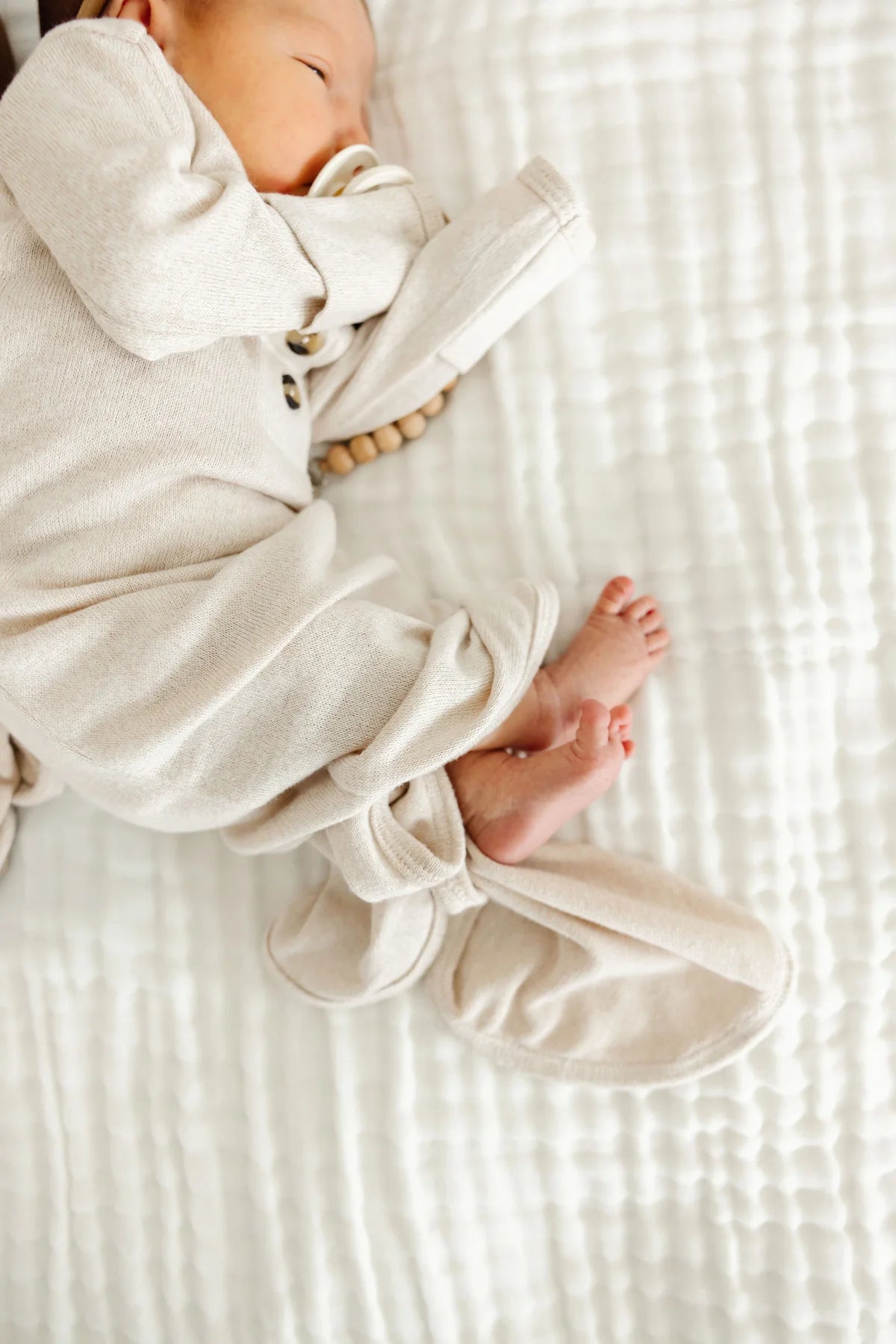 Model Wearing Lou Lou & Company Dakota Plush Knit Knotted Gown