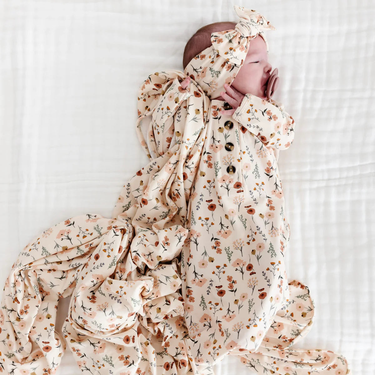Model Wearing Lou Lou & Company Rachel Knotted Gown