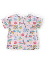 Mila & Rose La Dolce Vita Ruffle Pocket Tee