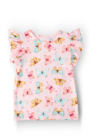 Mila & Rose Butterfly Kisses Ruffle Tee