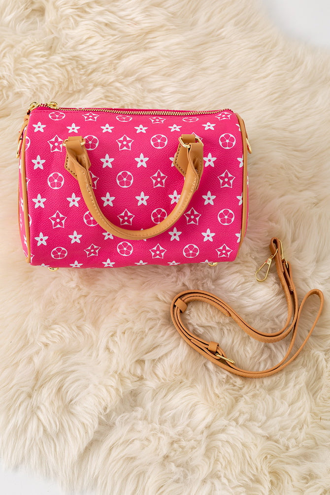 Kids Charm Online Hot pink Cylinder crossbody girls purse. BBG60014 S