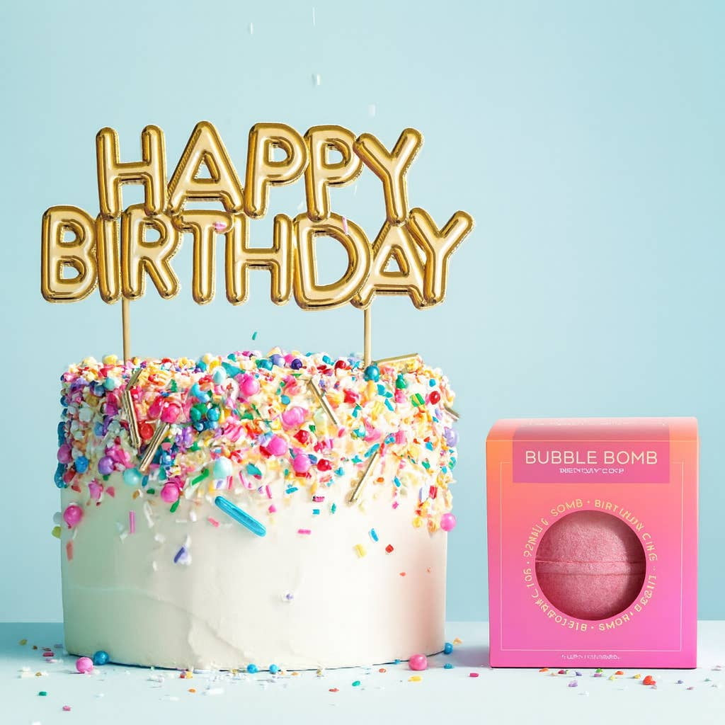 Two Sisters Spa Birthday Cake Bath Bomb For Kids (1 Pack)