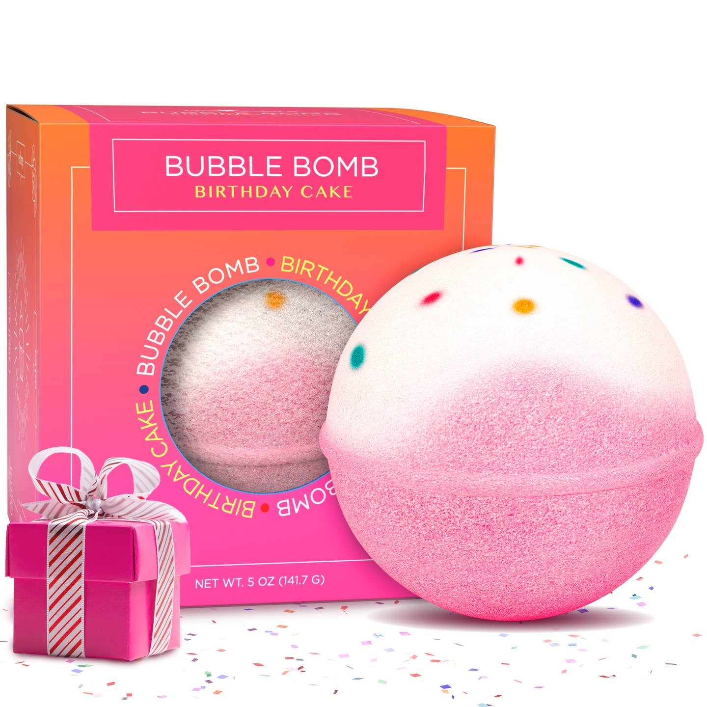 Two Sisters Spa Birthday Cake Bath Bomb For Kids (1 Pack)