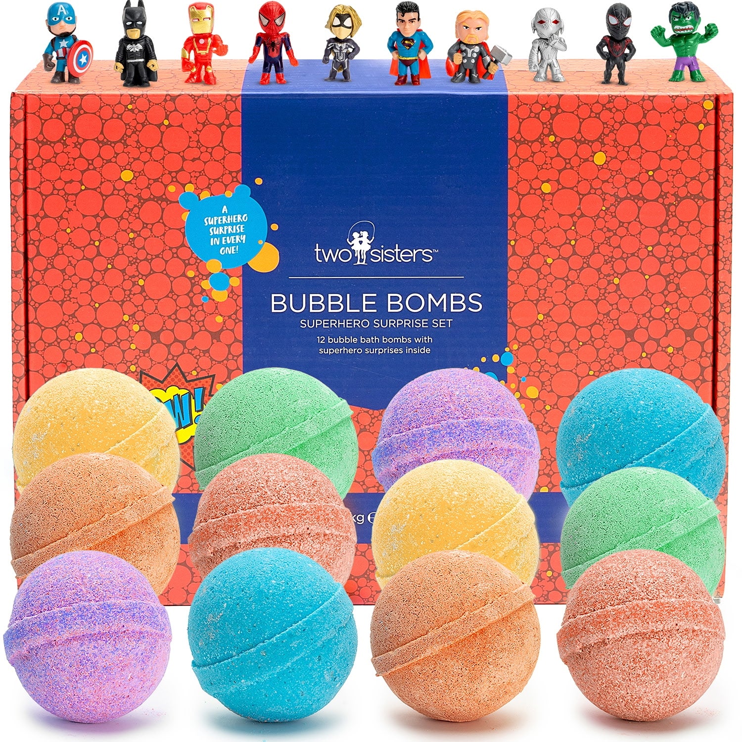 Two Sisters Spa Superhero Bath Bombs For Kids (12 Pack)