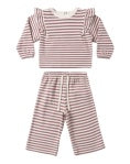 Ruffle Cozy Set || Mulberry Stripe