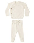 Knit Wrap Top + Pant Set || Natural