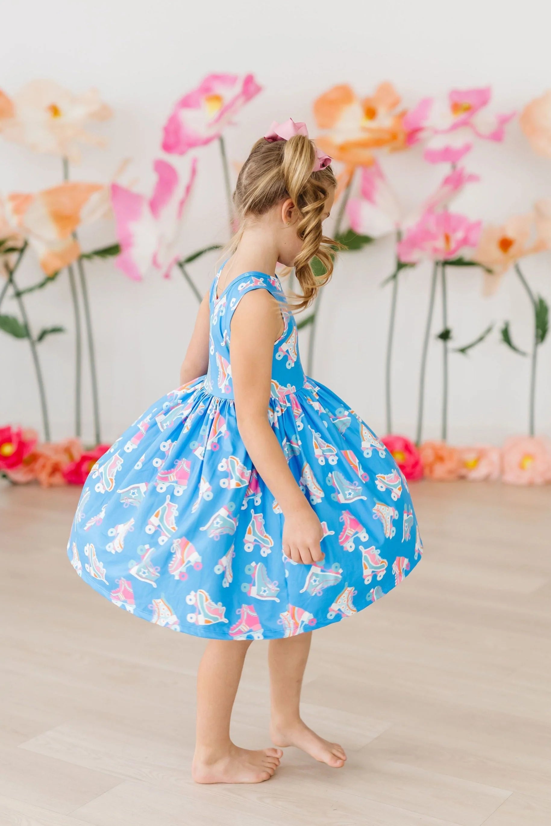 Model Wearing Mila & Rose Let The Good Times Roll Tank Twirl Dress