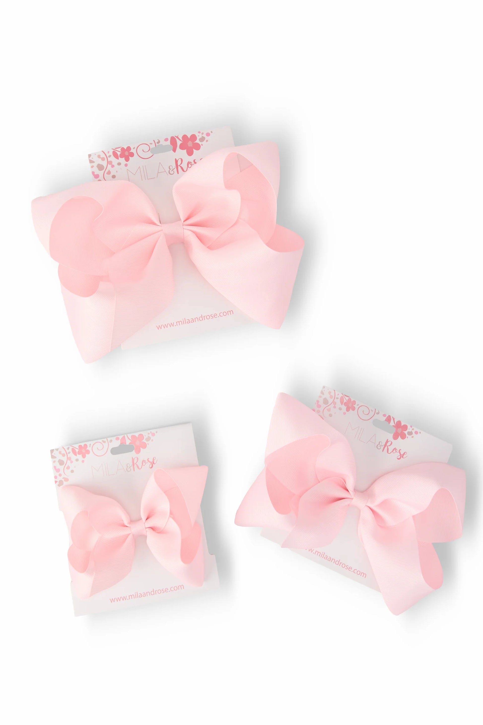 Mila & Rose Light Pink Grosgrain Hair Bow