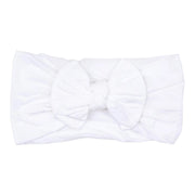 Mila & Rose White Nylon Bow Headwrap