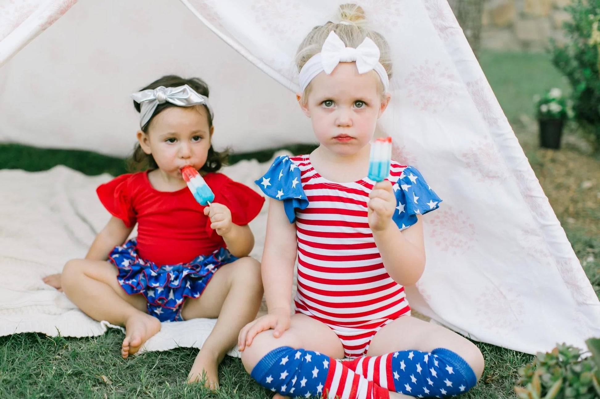 Models Wearing Mila & Rose White Nylon Bow Headwrap