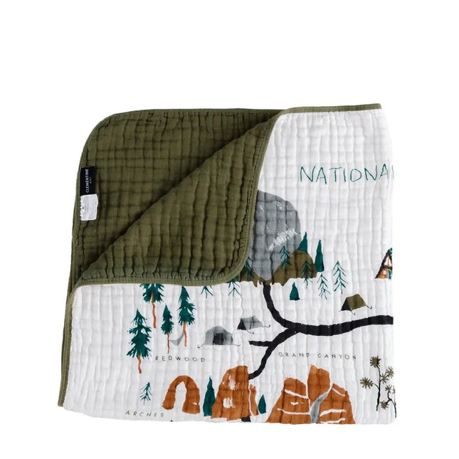 Clementine Kids National Parks Quilt Folded
