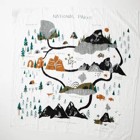 Clementine Kids National Parks Swaddle Open