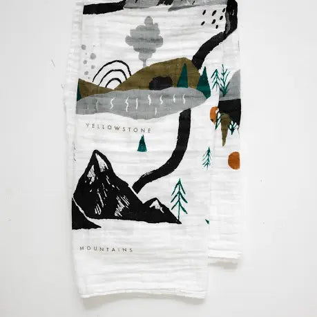 Clementine Kids National Parks Swaddle Folded