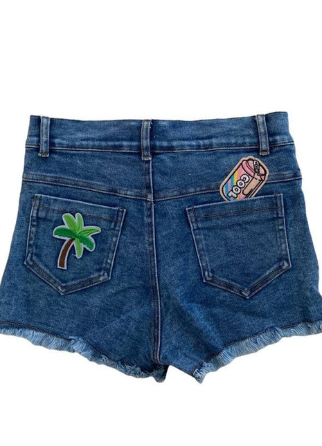 Rainbow Button Up Patch Denim