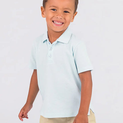 Light Blue Pique Polo
