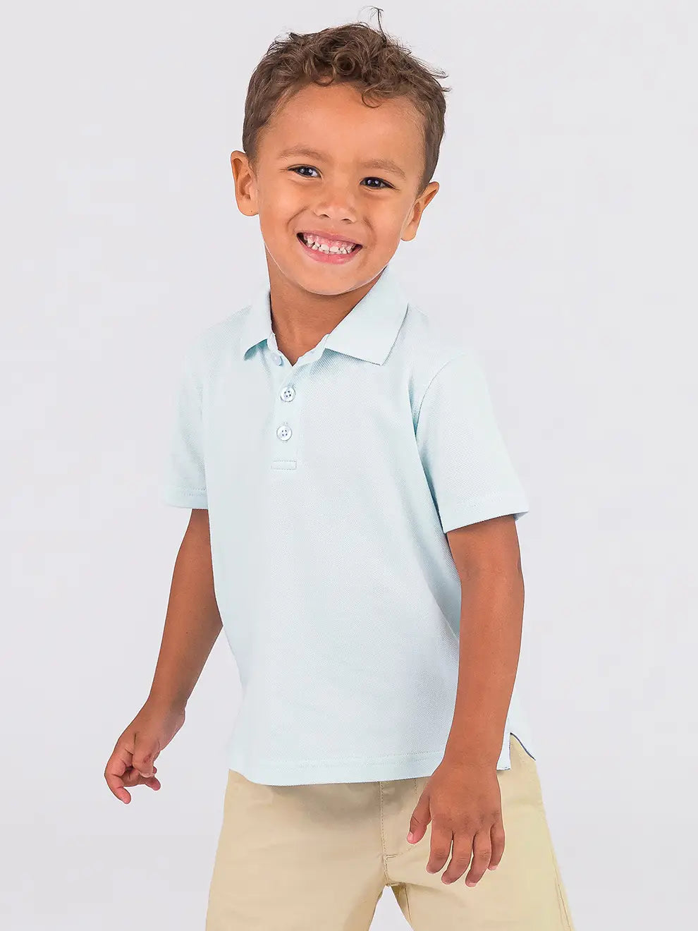 Light Blue Pique Polo