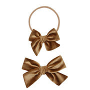 Lou Lou & Company Velvet Bow Headband - Cinnamon