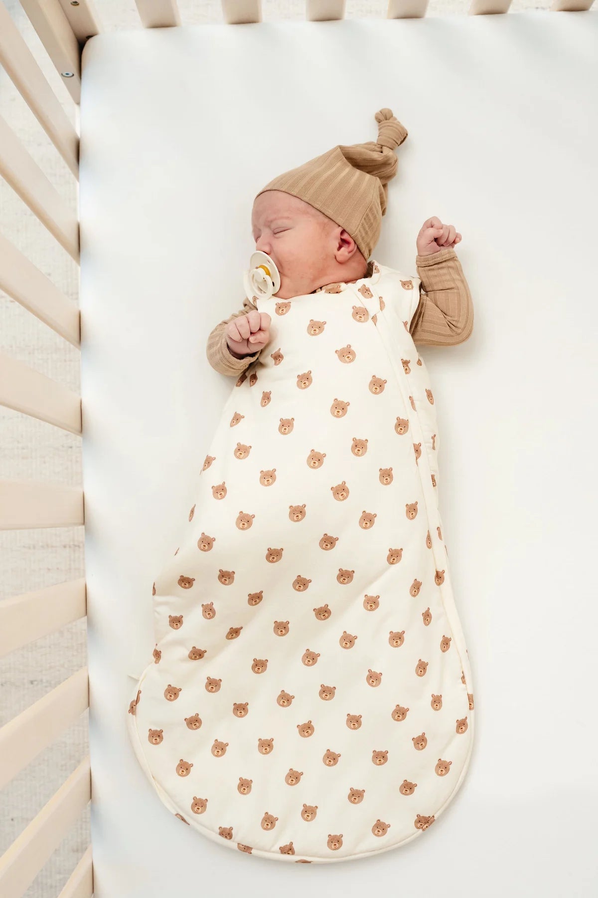 Model Wearing Lou Lou & Company Teddy Sleep Sack
