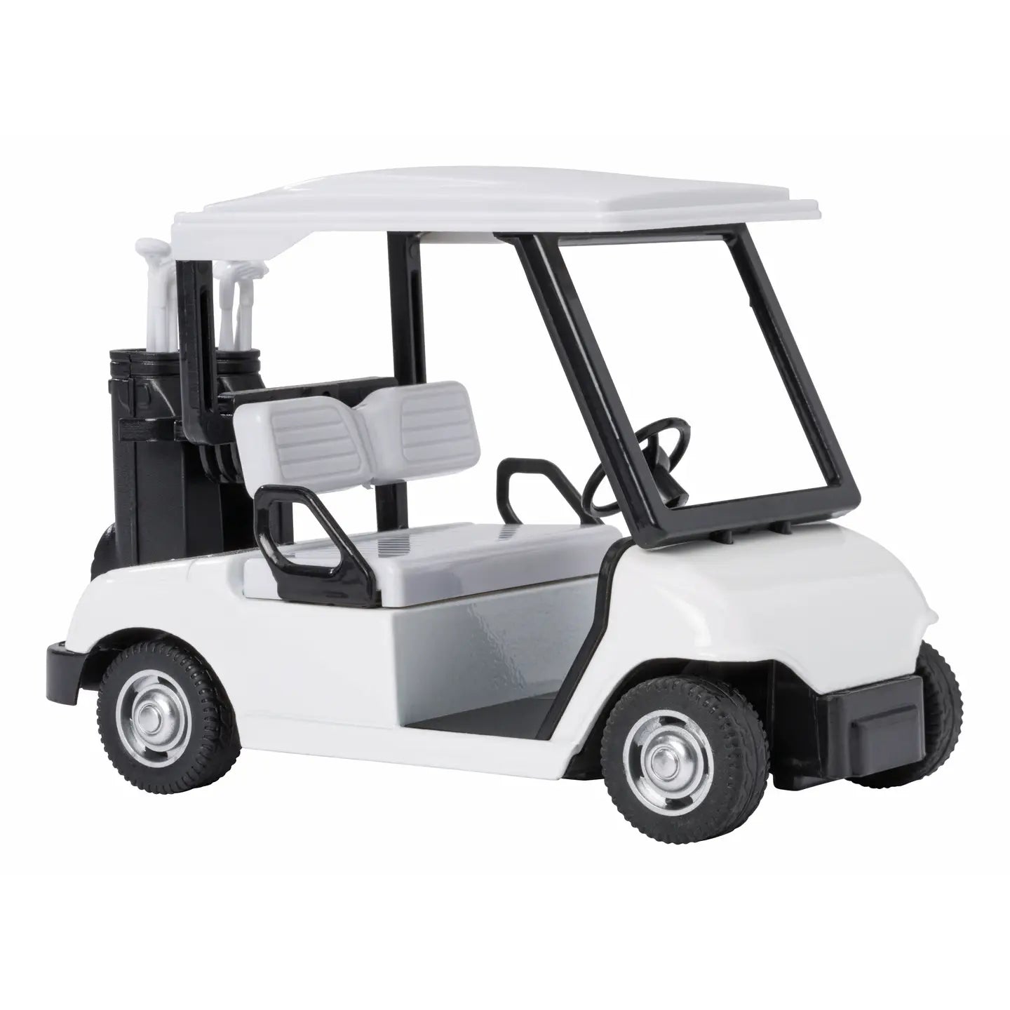 Toysmith Rollin' Pull-Back Golf Cart-Toy Car, Die Cast- White