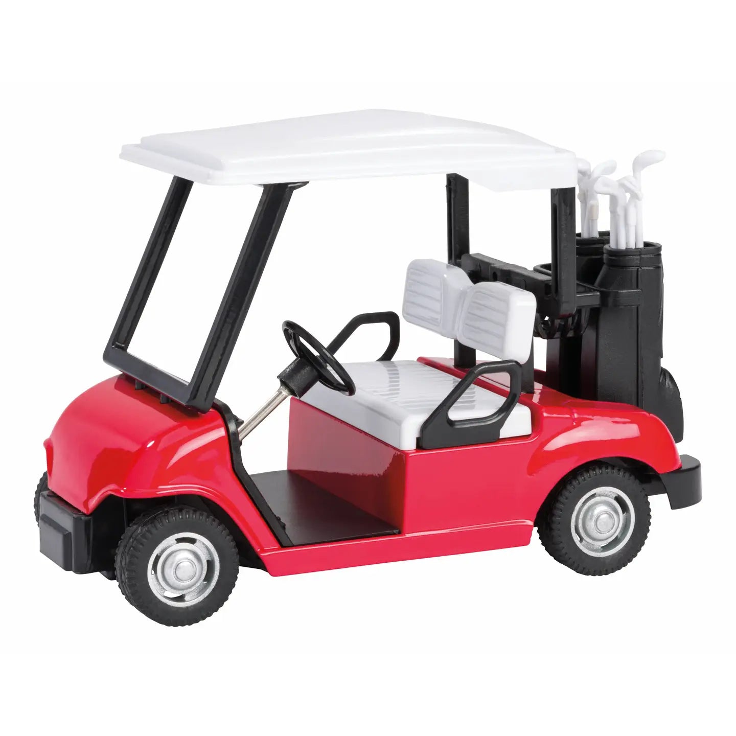 Toysmith Rollin' Pull-Back Golf Cart-Toy Car, Die Cast - Red