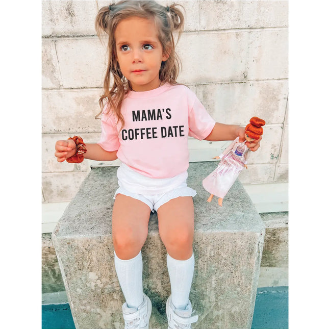 Mama’s Coffee Date Pink T-Shirt