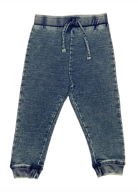 Distressed Dark Denim Jogger