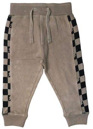 Stone Checkered Jogger