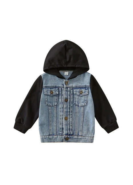 Black Hooded Denim Jacket