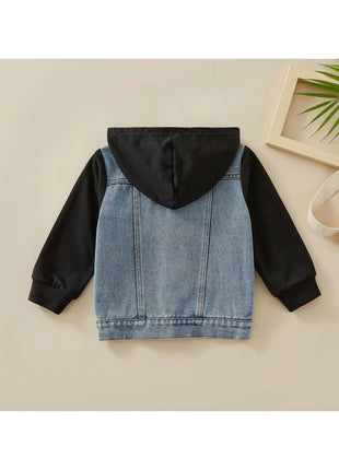 Black Hooded Denim Jacket