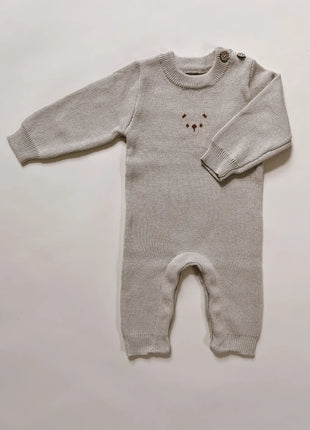 Baby Bear Jacquard Jumpsuit