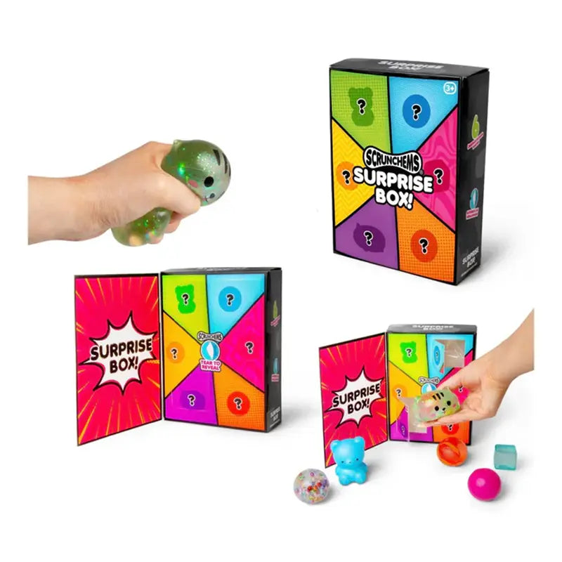 Showcase Scrunchems Surprise Box – 6 Compartment Sensory Squishy Toy | default - #43231
